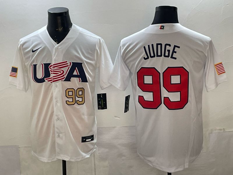 Men 2026 World Cub USA #99 Judge white Nike MLB Jersey style 07->san antonio spurs->NBA Jersey
